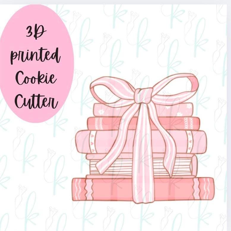 Bow Book Stack Cookie Cutter