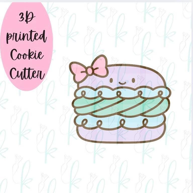 Cute Bow Macaron Cookie Cutter