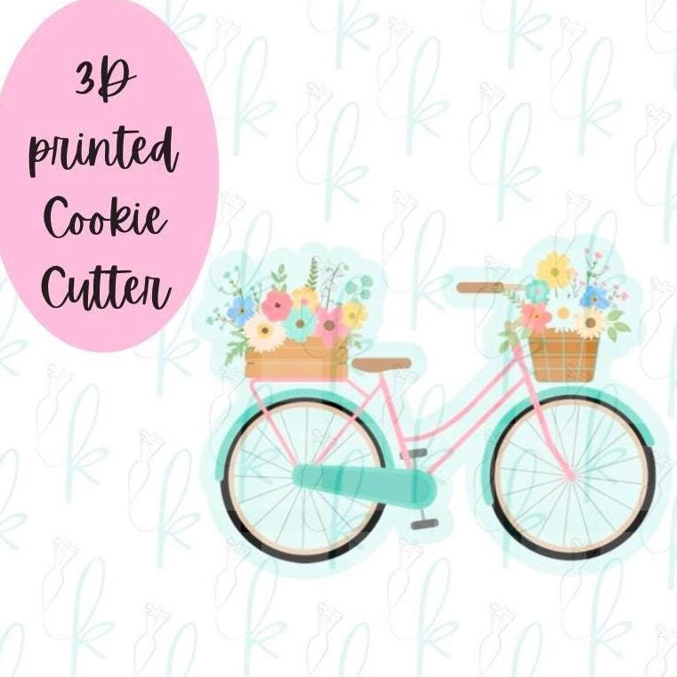 Floral Bicycle Cookie Cutter