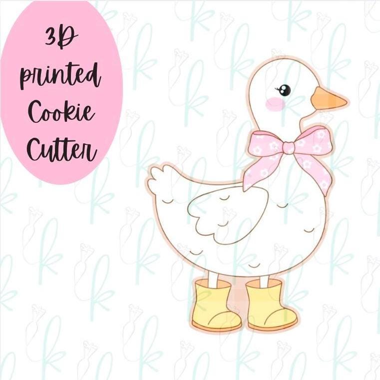 Goose with Rain Boots Cookie Cutter