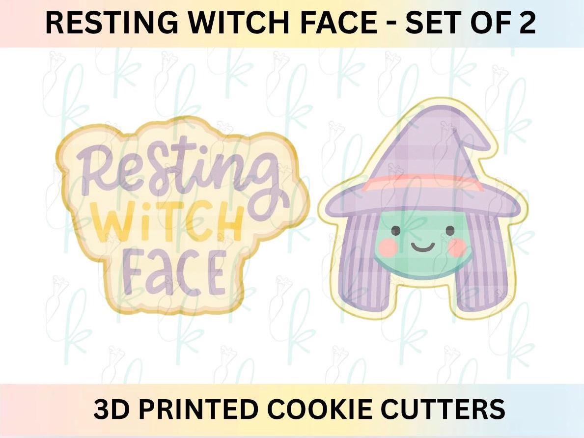 Resting Witch Face - Set of 2 Halloween 3D Printed Cookie Cutters