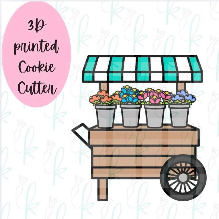 Flower Cart Cookie Cutter