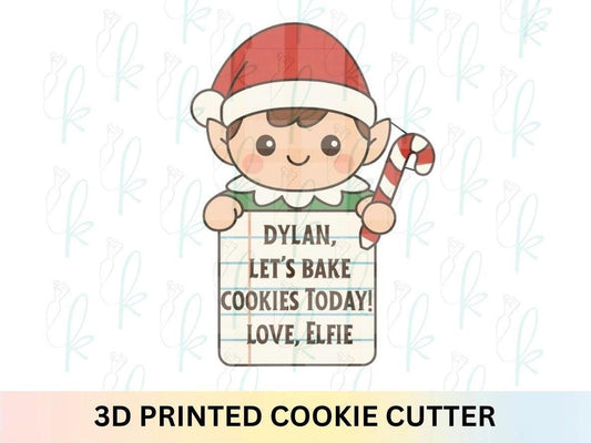 Elf Note Plaque Cookie Cutter