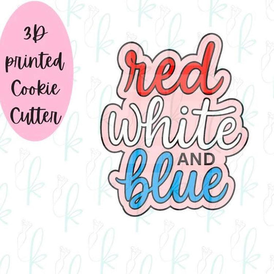 Red White and Blue Plaque Cookie Cutter