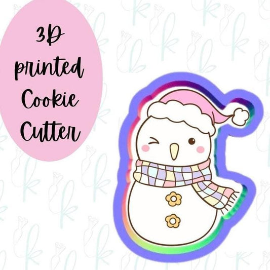 Cute Santa Hat Snowman Cookie Cutter