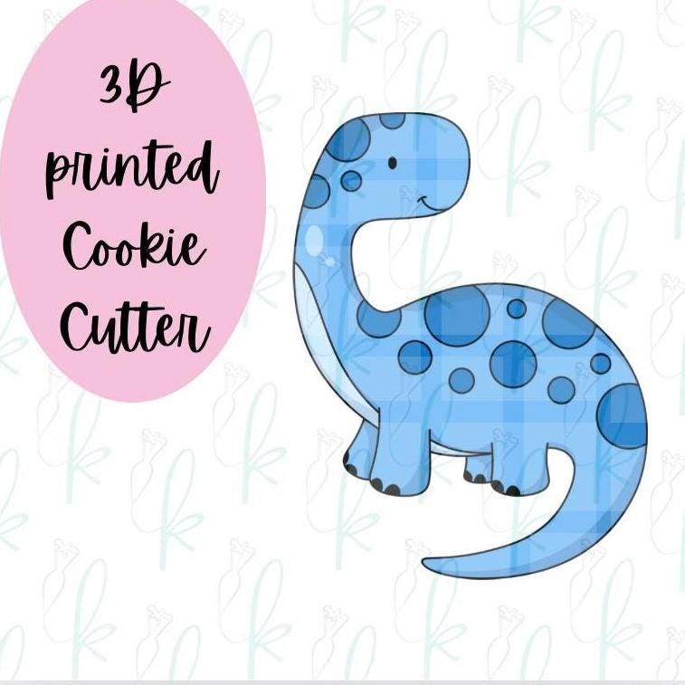 Cute Bronstosaurus Cookie Cutter