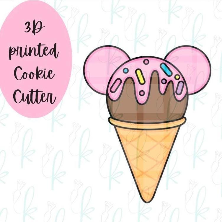 Mouse Ice Cream Cone Cookie Cutter