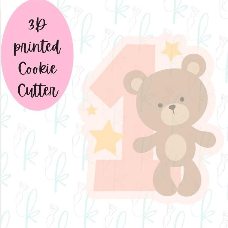 Teddy Bear Number One Cookie Cutter