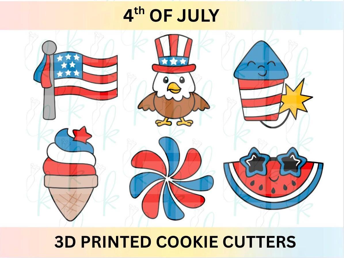 4th of July - Set of 6 Cookie Cutters