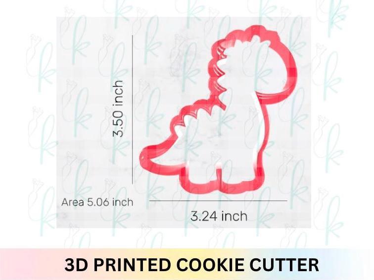 Girly Floral Dinosaur Cookie Cutter