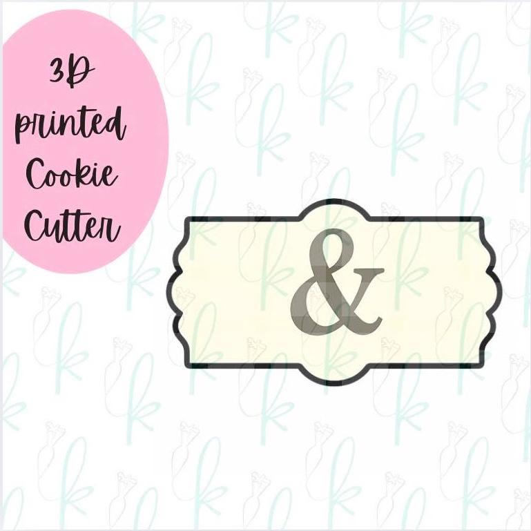 Ampersand Plaque Cookie Cutter