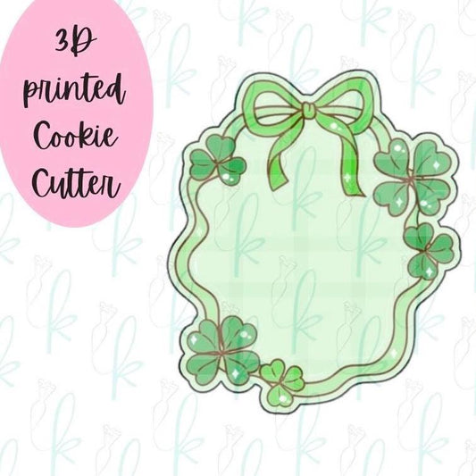 Coquette Shamrock Plaque Cookie Cutter