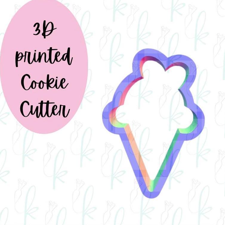 Valentine Ice Cream Cone Cookie Cutter