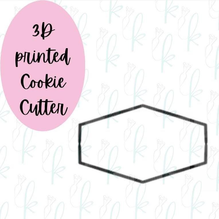 Long Hexagon Plaque 2 Cookie Cutter