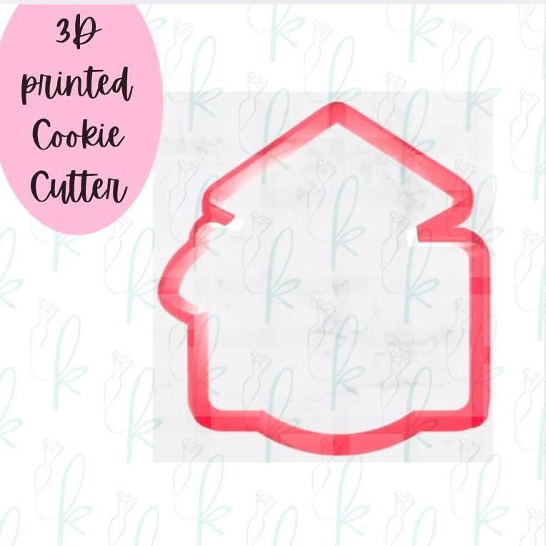 Grad Cap Wide Plaque Cookie Cutter