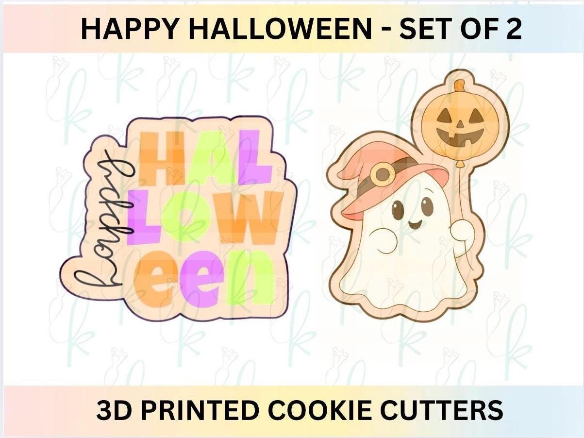 Happy Halloween - Set of 2 3D Printed Cookie Cutters