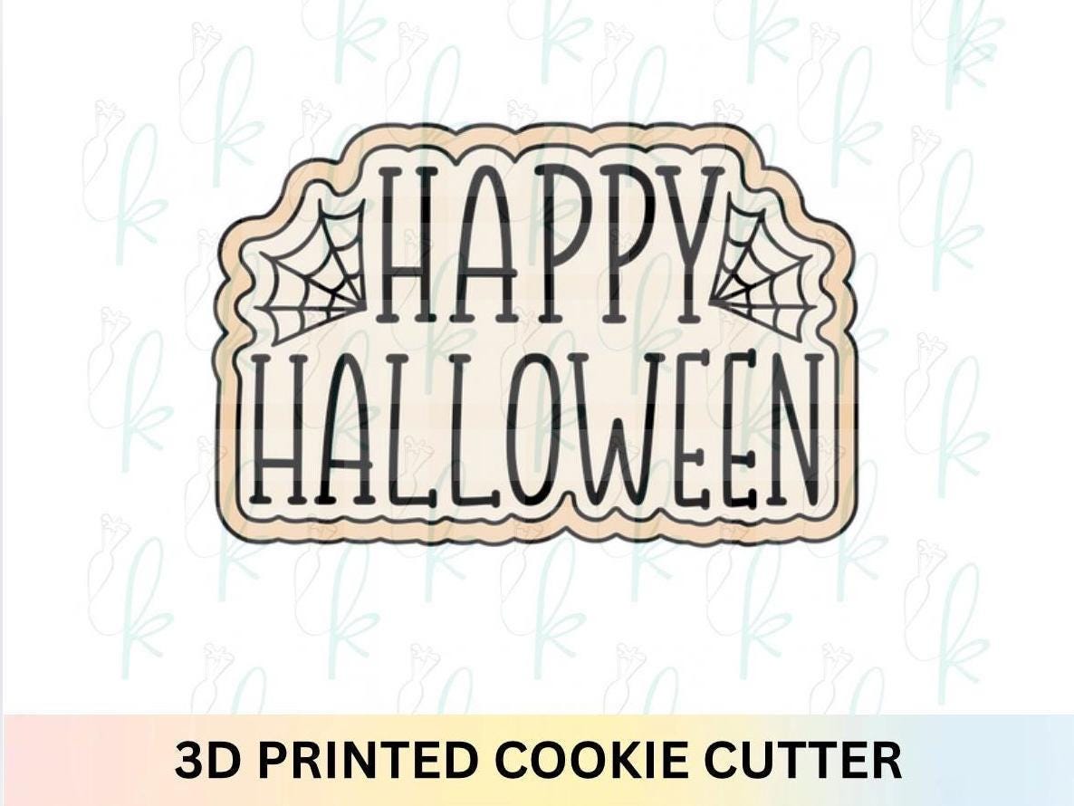 Happy Halloween Plaque Cookie Cutter
