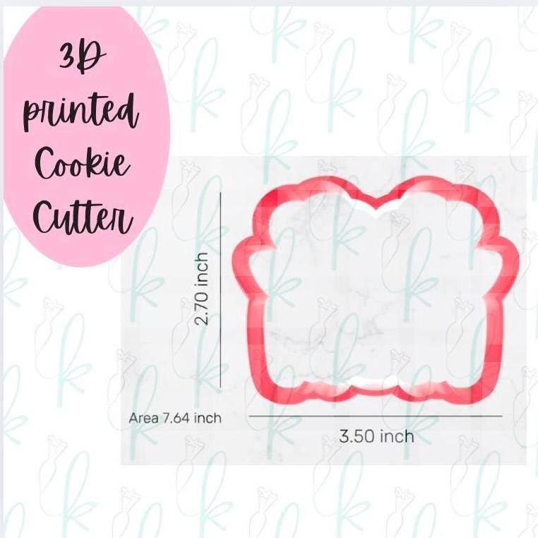 Mom Flowers Plaque Cookie Cutter