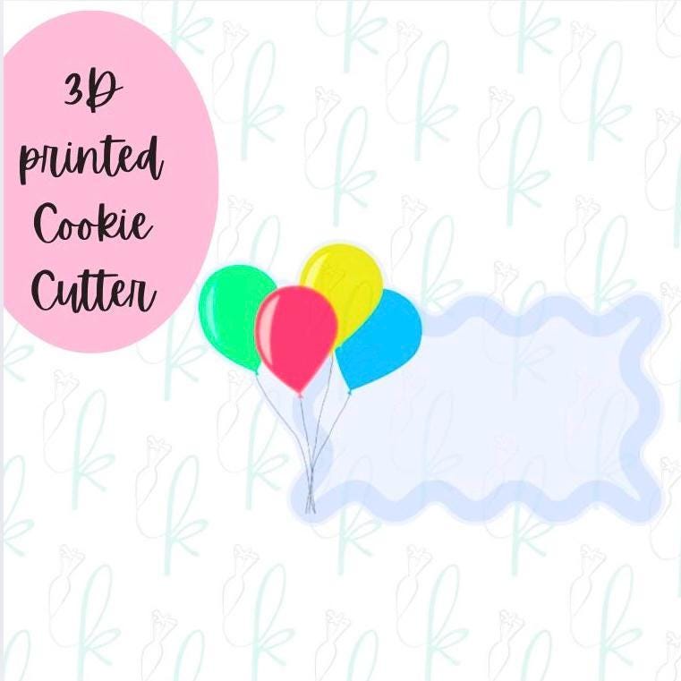 Wavy Balloon Plaque Cookie Cutter