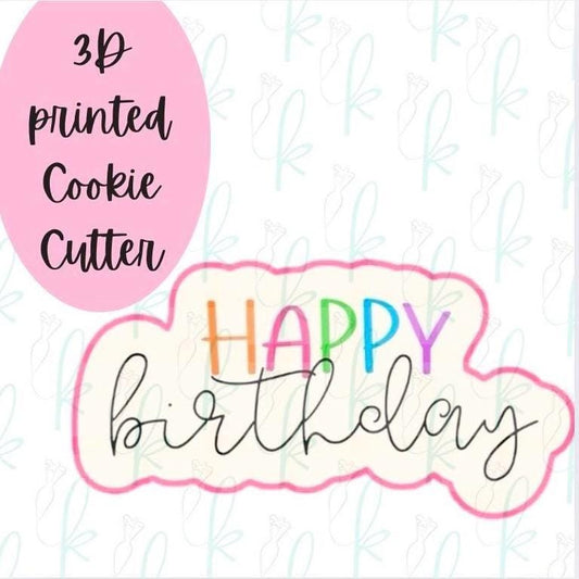 Happy Birthday Plaque Cookie Cutter