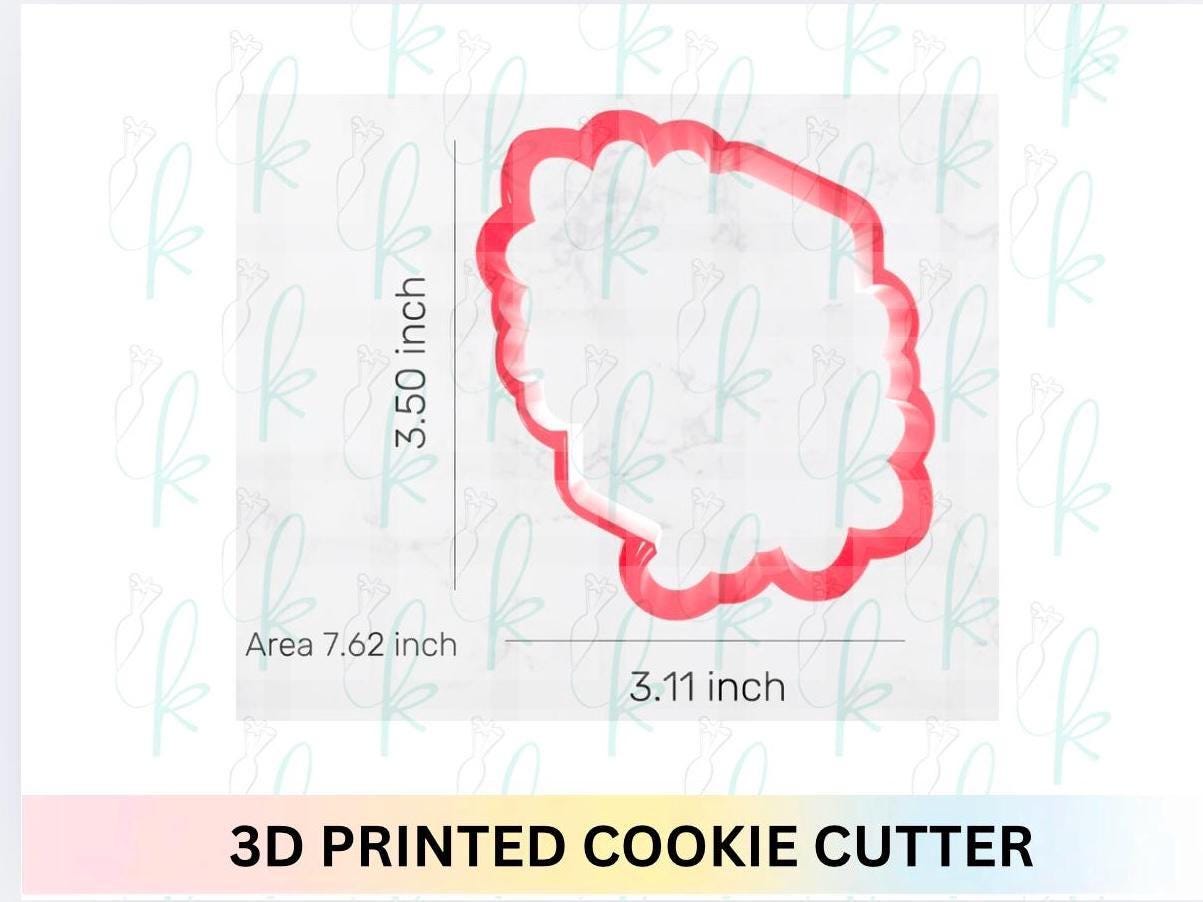 Floral Hexagon Plaque Cookie Cutter