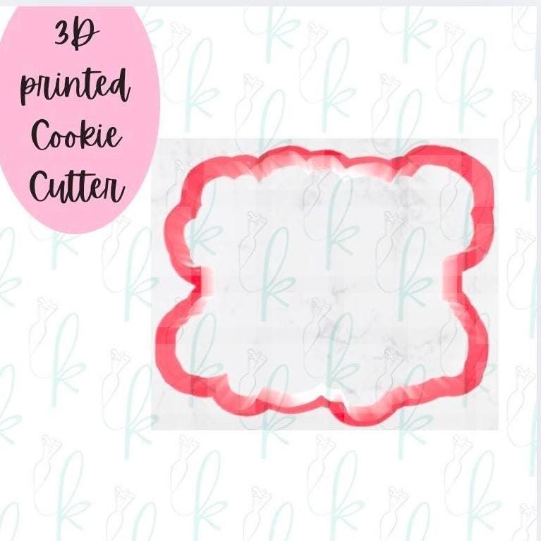 Wildflower Rectangle Plaque Cookie Cutter