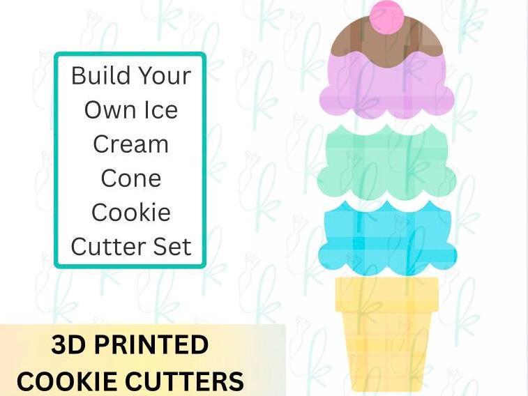 Build Your Own Ice Cream Cone - Set of 3 Cookie Cutters