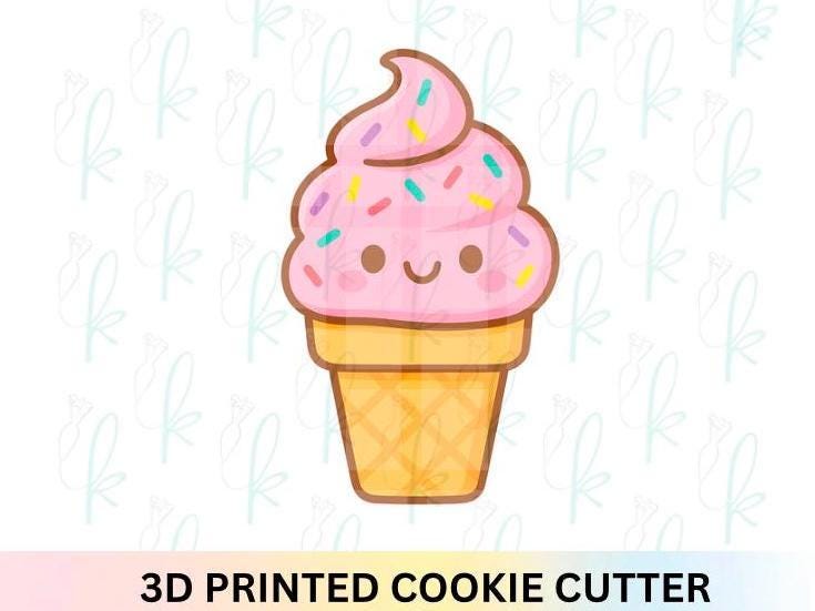 Soft Serve Ice Cream Cone Cookie Cutter