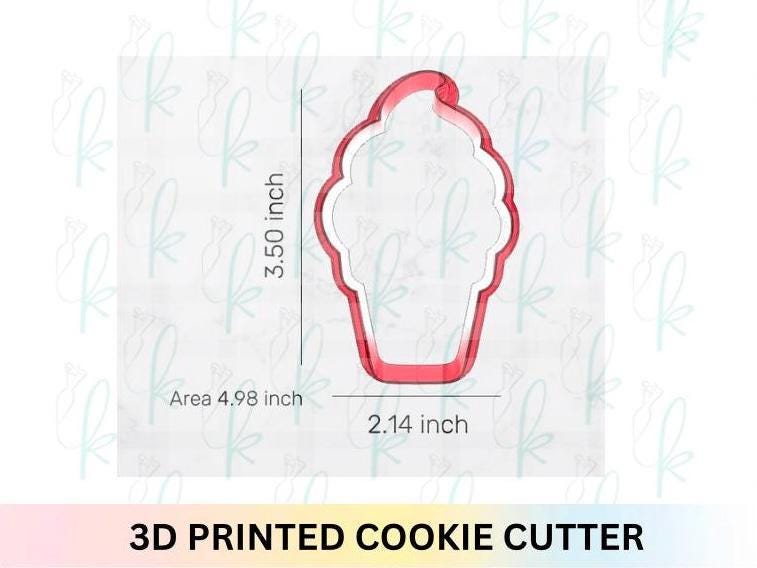 Soft Serve Ice Cream Cone Cookie Cutter