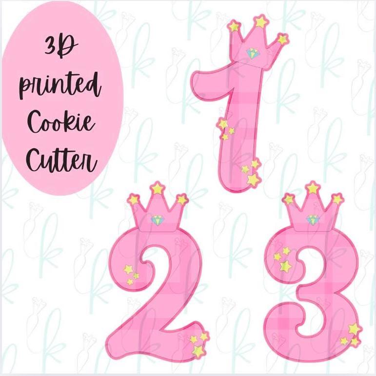 Crown Number Cookie Cutters