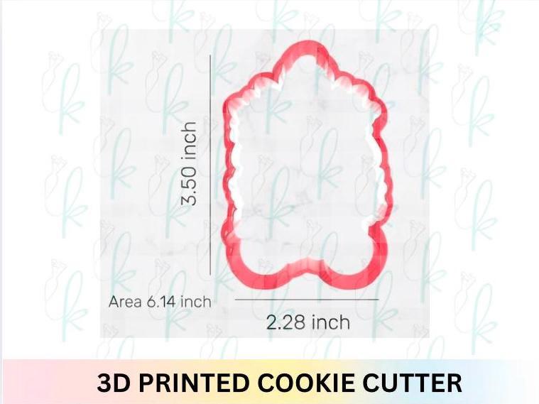 Floral Ice Cream Cart Cookie Cutter