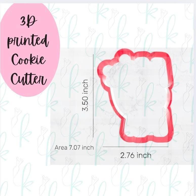 Tall Mom Flower Plaque Cookie Cutter