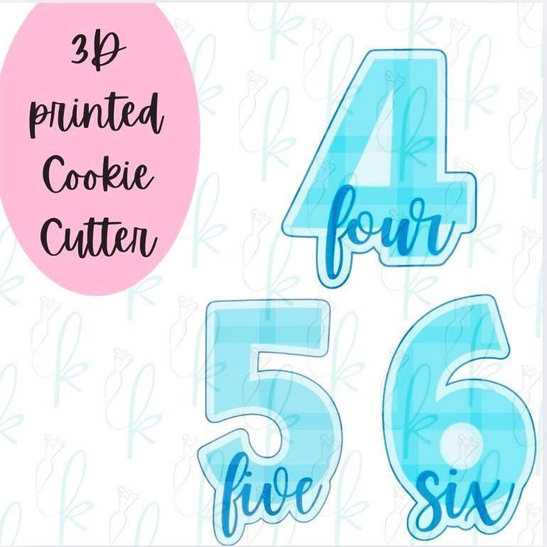 Lettered Number Cookie Cutters