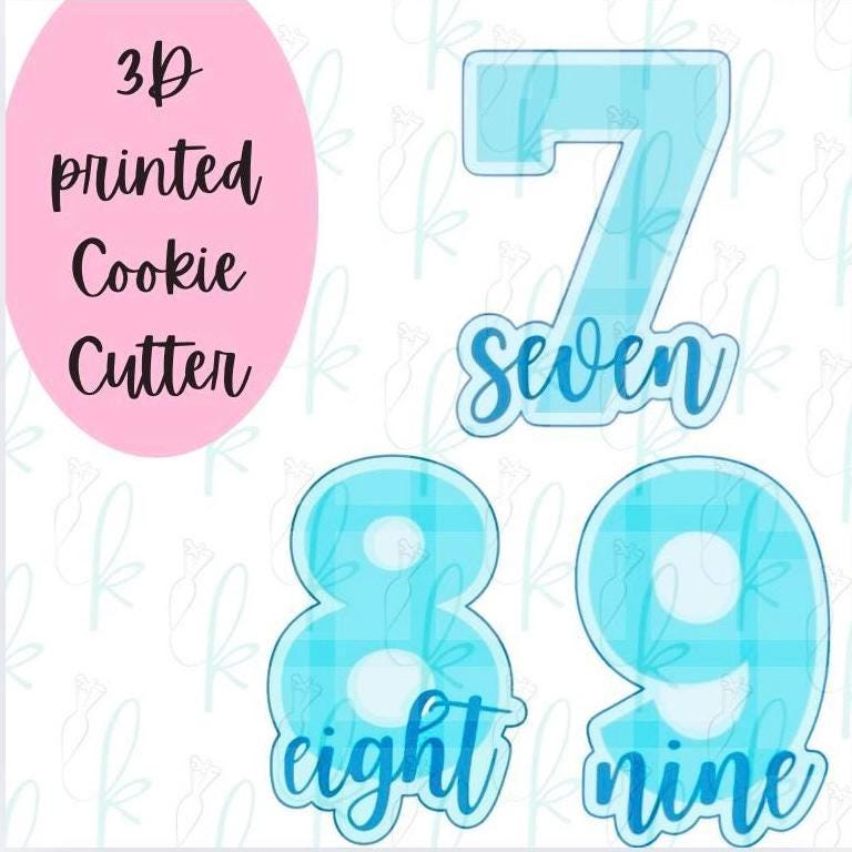 Lettered Number Cookie Cutters