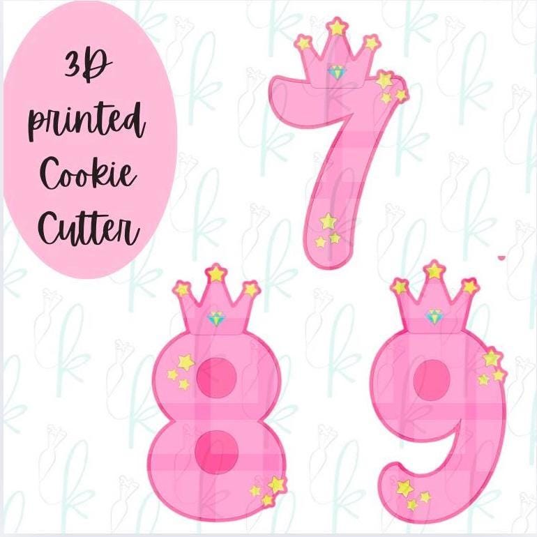 Crown Number Cookie Cutters