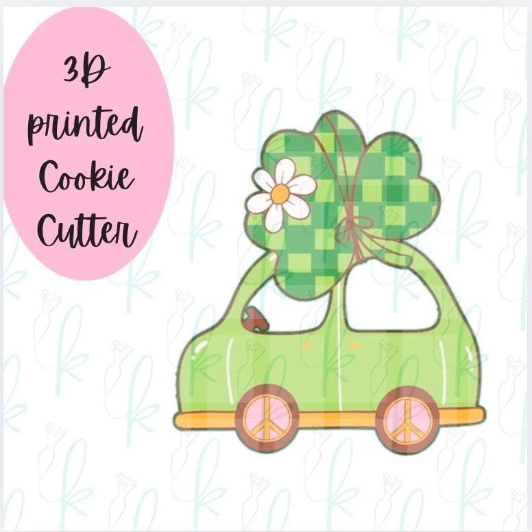 Groovy Shamrock Car Cookie Cutter