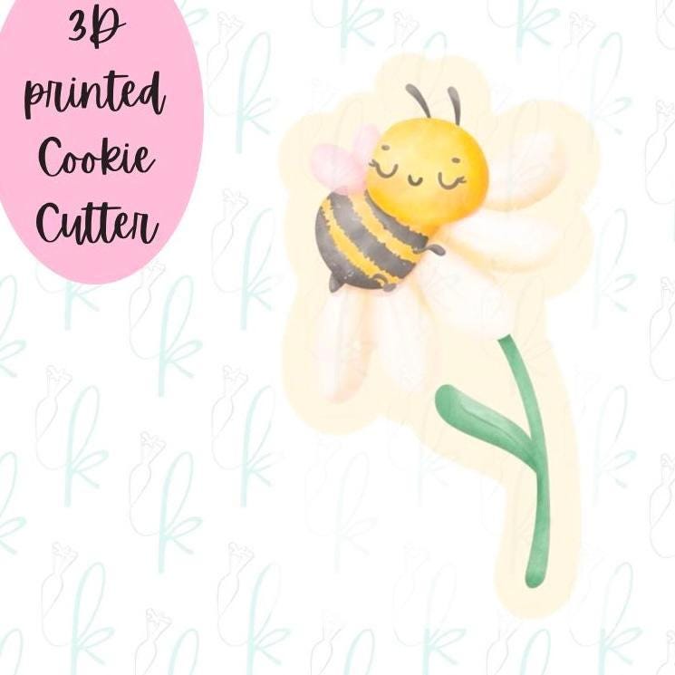 Baby Bee Tall Flower Cookie Cutter