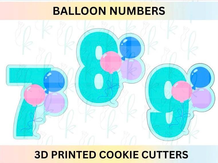 Numbers with Balloons Cookie Cutters