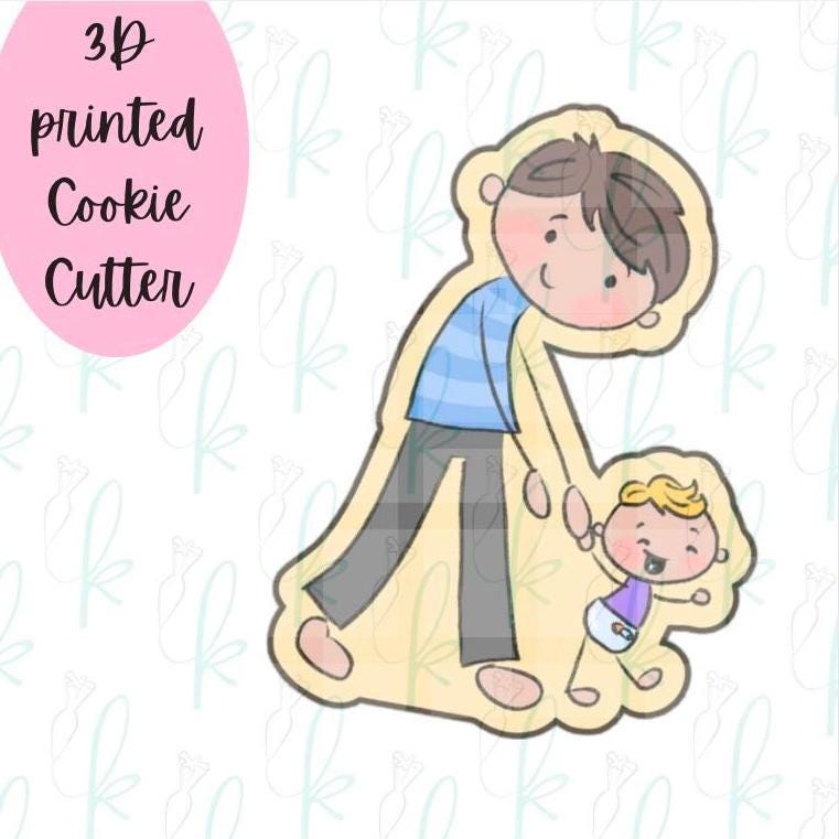 Dad and Toddler Cookie Cutter