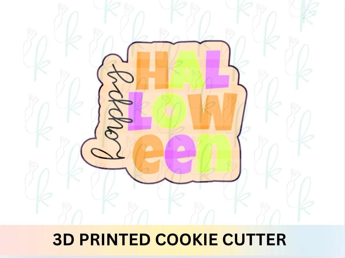 Chunky Happy Halloween Plaque Cookie Cutter