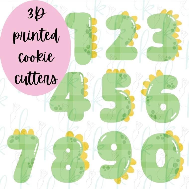 Dino Number Cookie Cutters