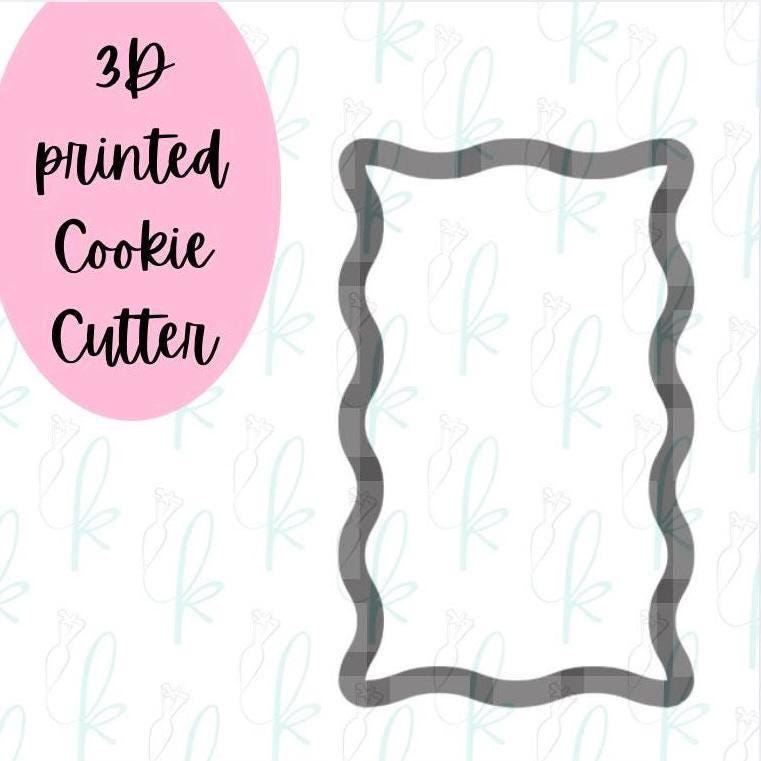 Wavy Rectangle Plaque Cookie Cutter