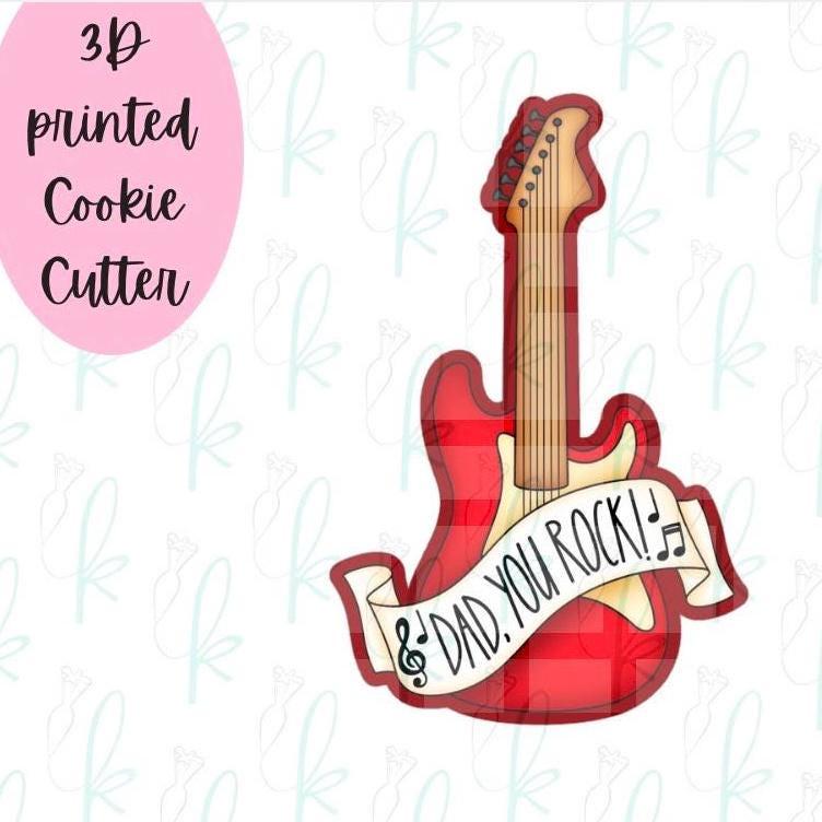 Banner Guitar Cookie Cutter