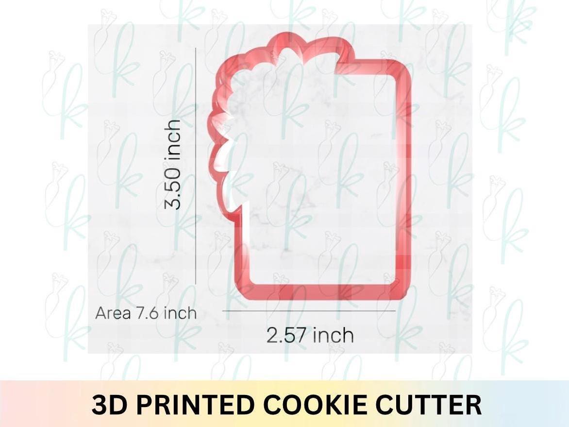 Floral Rectangle Frame Plaque Cookie Cutter