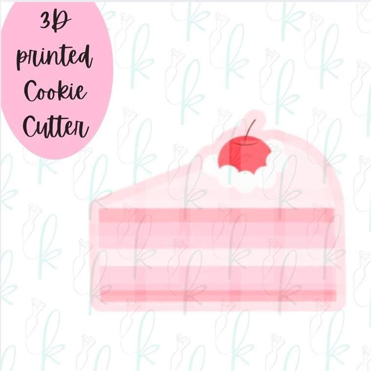 Cake Slice with Cherry Cookie Cutter