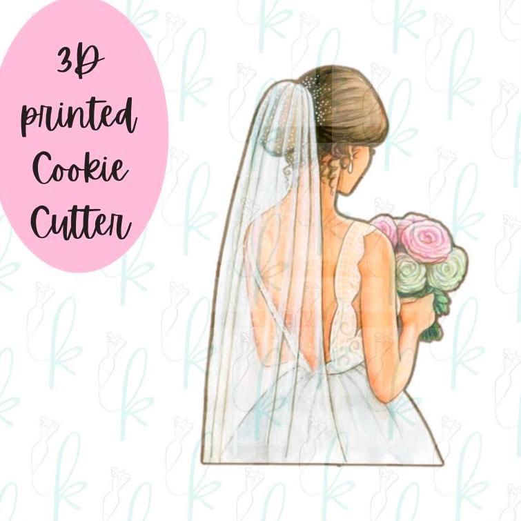 Bride with Veil Cookie Cutter