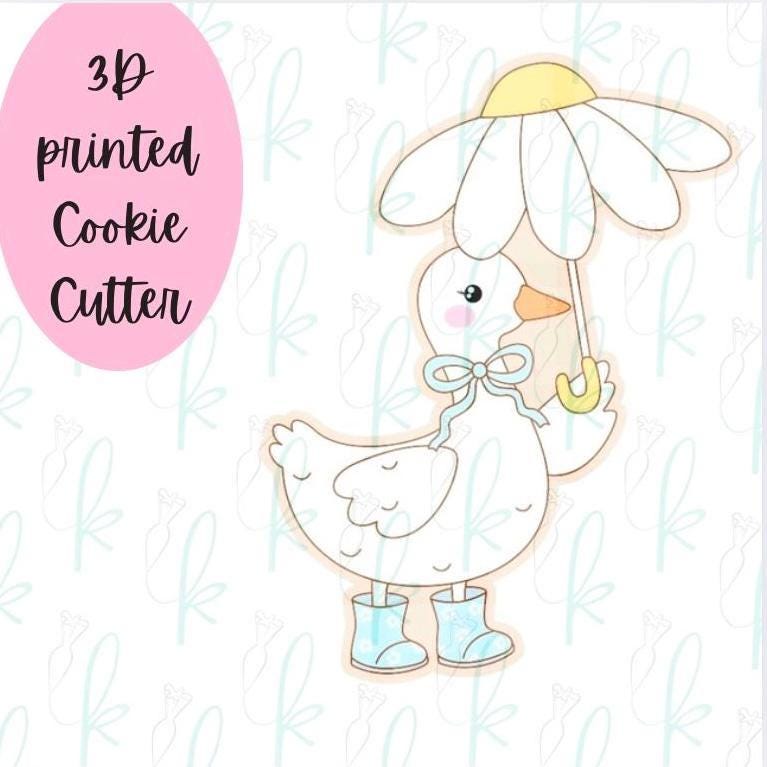 Flower Umbrella Goose Cookie Cutter