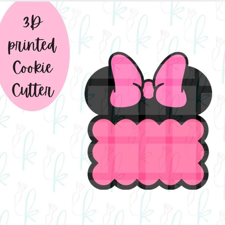 Bow Mouse Ears Plaque Cookie Cutter