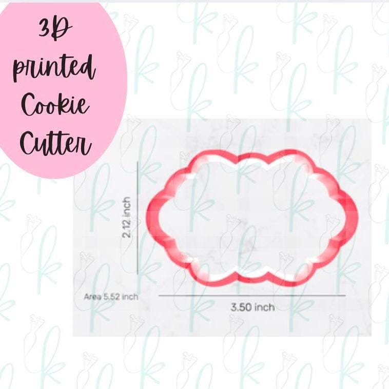 Funky Cloud Plaque Cookie Cutter