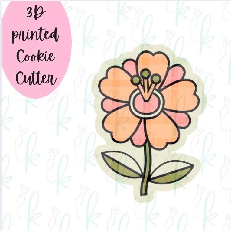 Tall Modern Flower Cookie Cutter